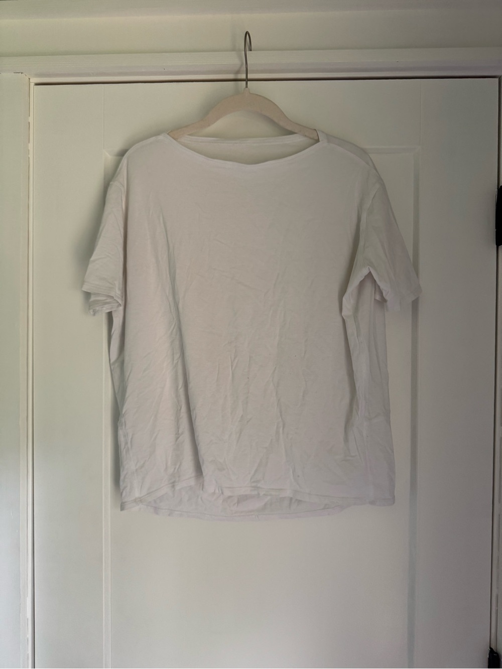 Lululemon Back in Action Organic Cotton Classic Stretch T-Shirt in White M